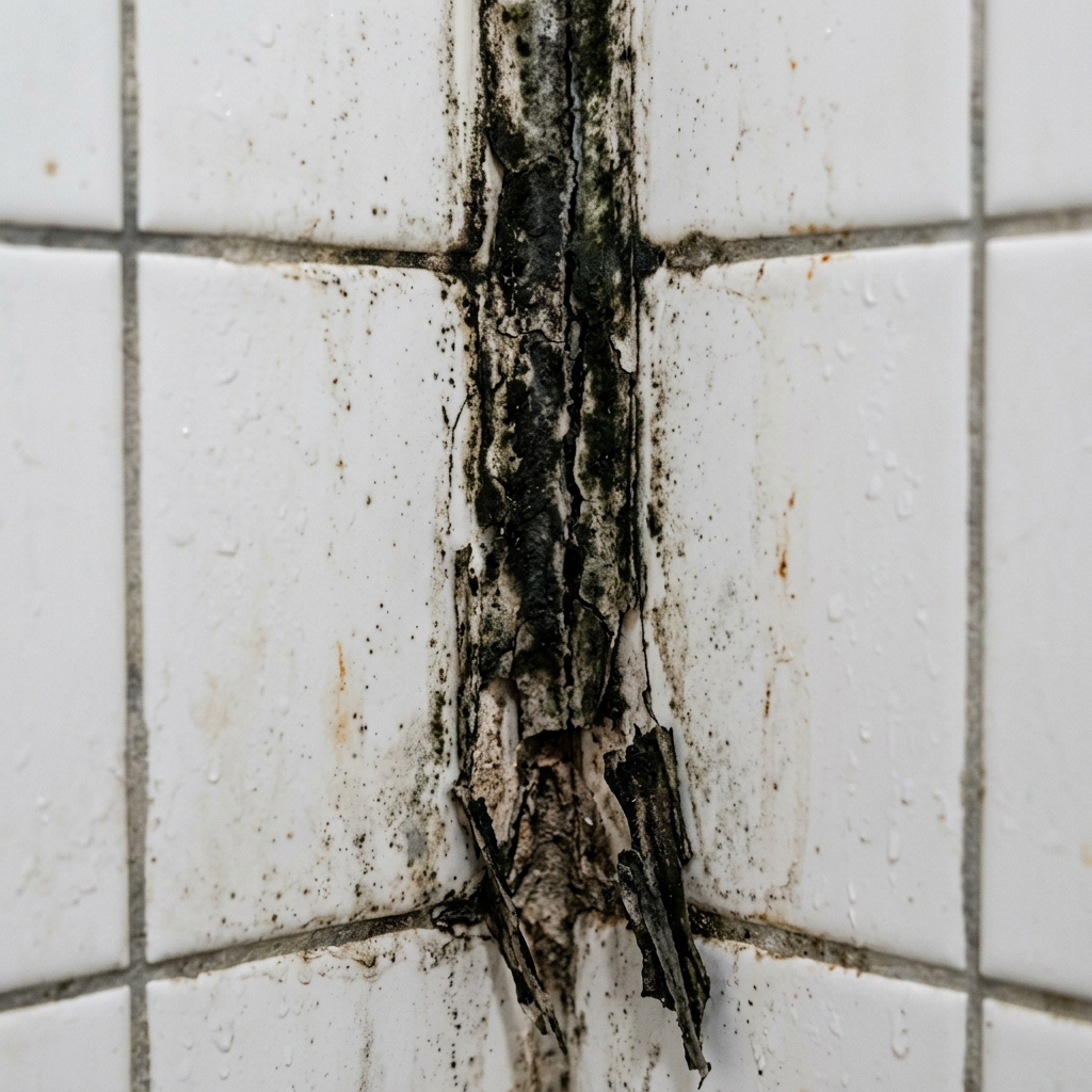 Deteriorated or discoloured silicone