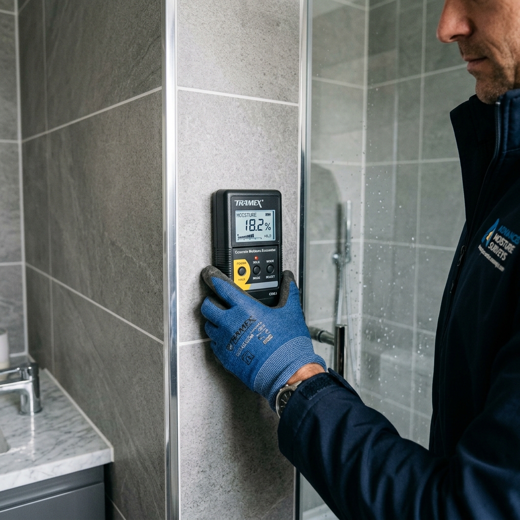 Moisture testing using a calibrated moisture meter